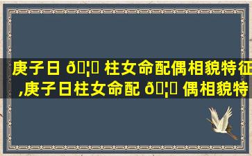 庚子日 🦋 柱女命配偶相貌特征,庚子日柱女命配 🦉 偶相貌特征详解